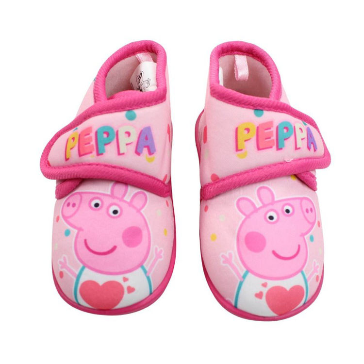 Picture of PP13860 GIRLS PEPPA PIG SLIPPER WITH VELCRO